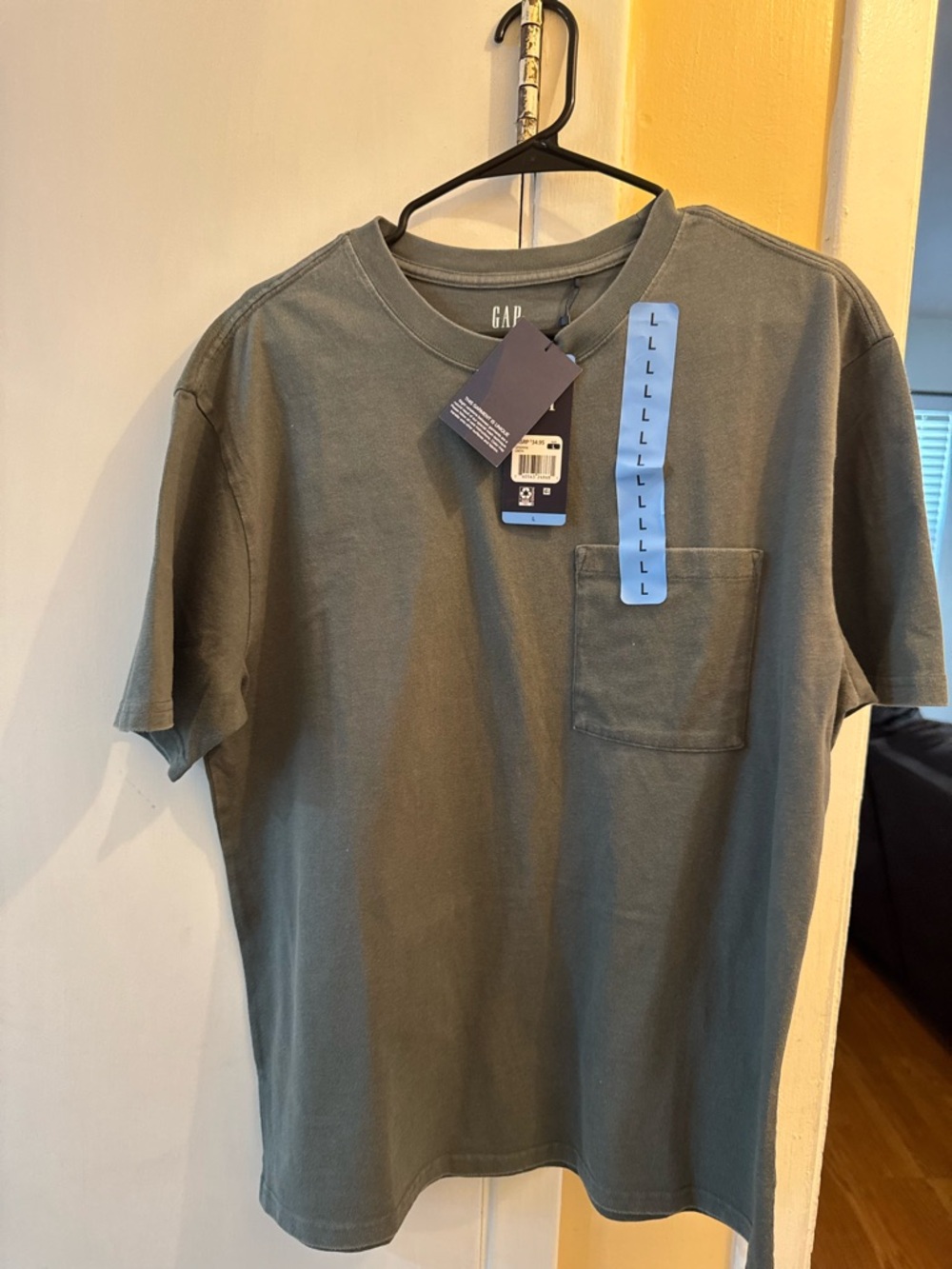 GAP Men's Pocket Tee in Olive